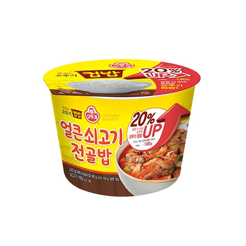 오뚜기 컵밥 얼큰쇠고기전골밥(증량) 320G